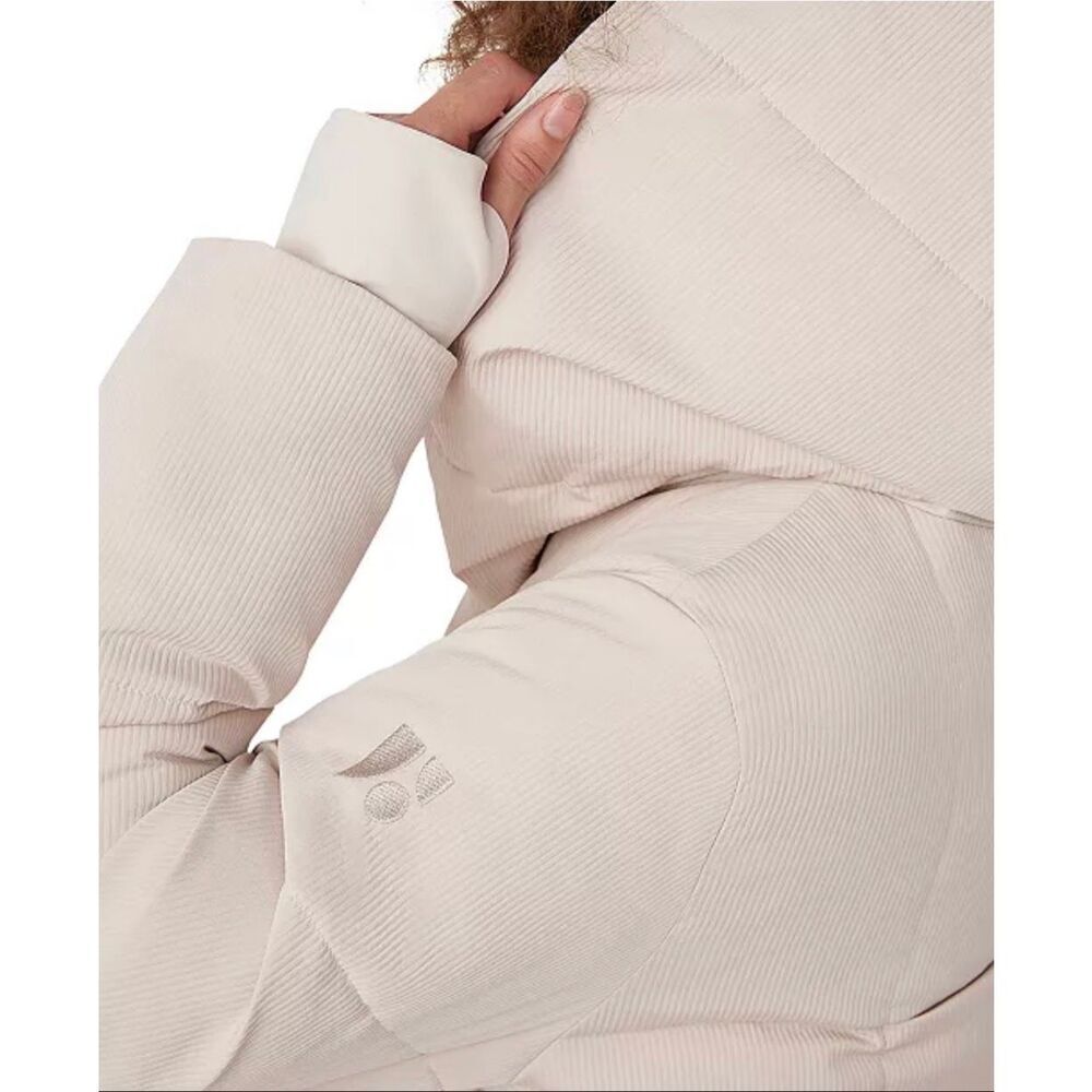 Frank & Oak The Corduroy Comfort Hygge Insulated Puffer Coat Slate Cream XL - Picture 8 of 9
